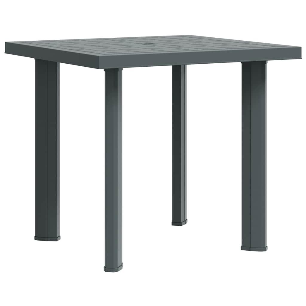 Mesa de jardín de plástico gris antracita 216x90x72 cm