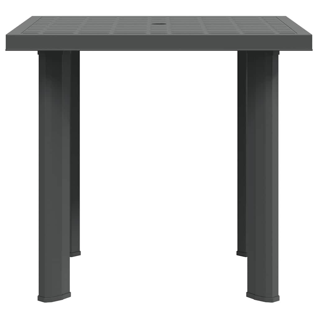 Mesa de jardín de plástico gris antracita 216x90x72 cm