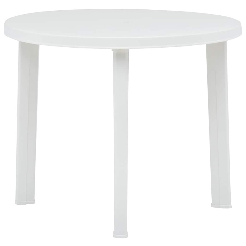 Mesa de jardín de plástico gris antracita 216x90x72 cm