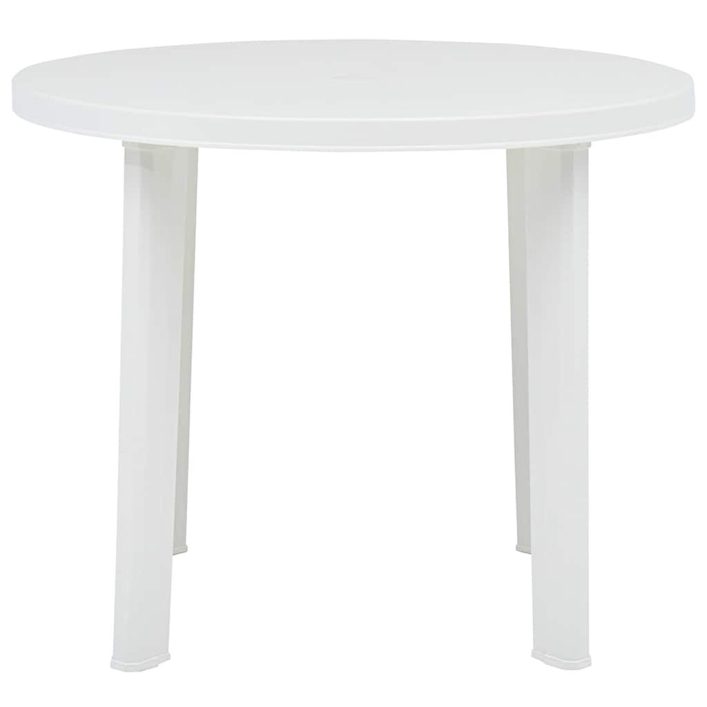Mesa de jardín de plástico gris antracita 216x90x72 cm