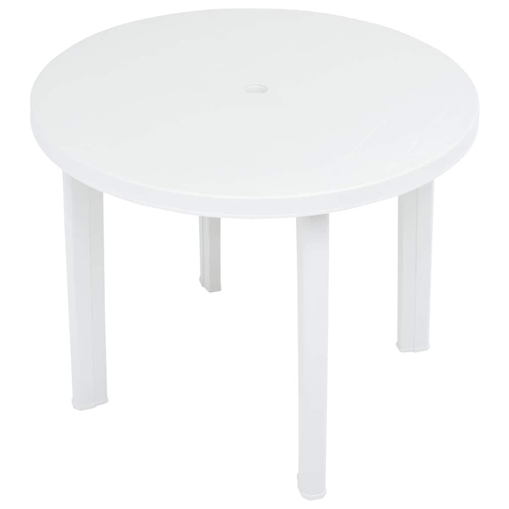 Mesa de jardín de plástico gris antracita 216x90x72 cm
