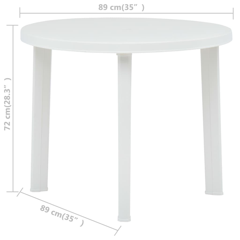 Mesa de jardín de plástico gris antracita 216x90x72 cm