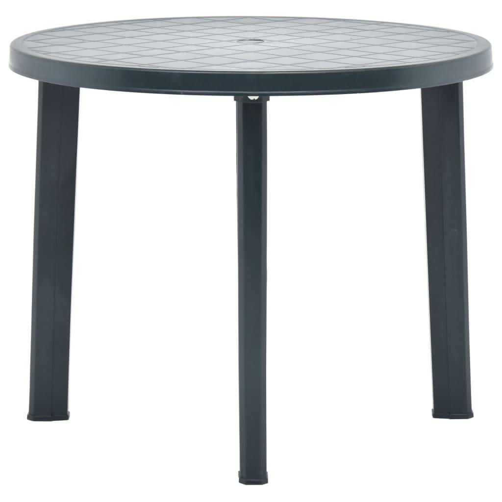Mesa de jardín de plástico gris antracita 216x90x72 cm