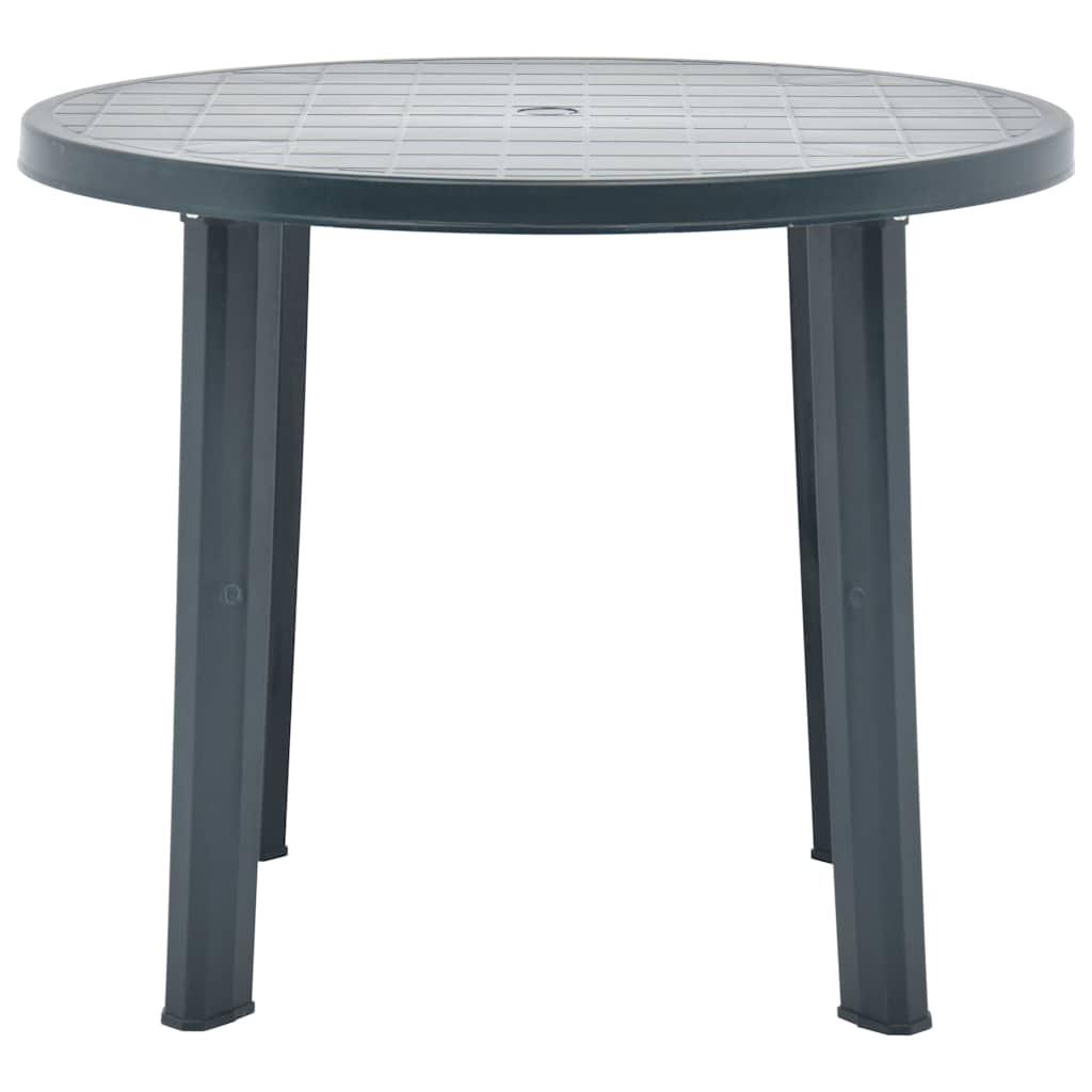Mesa de jardín de plástico gris antracita 216x90x72 cm