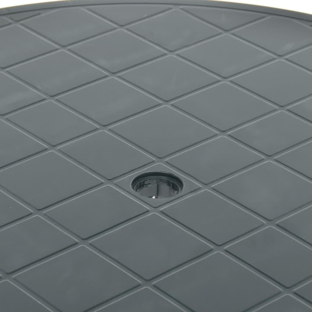 Mesa de jardín de plástico gris antracita 216x90x72 cm