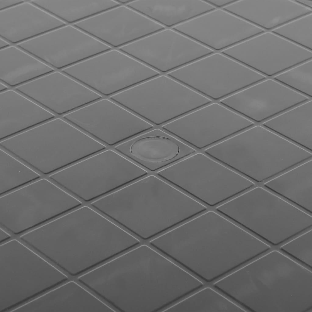 Mesa de jardín de plástico gris antracita 216x90x72 cm