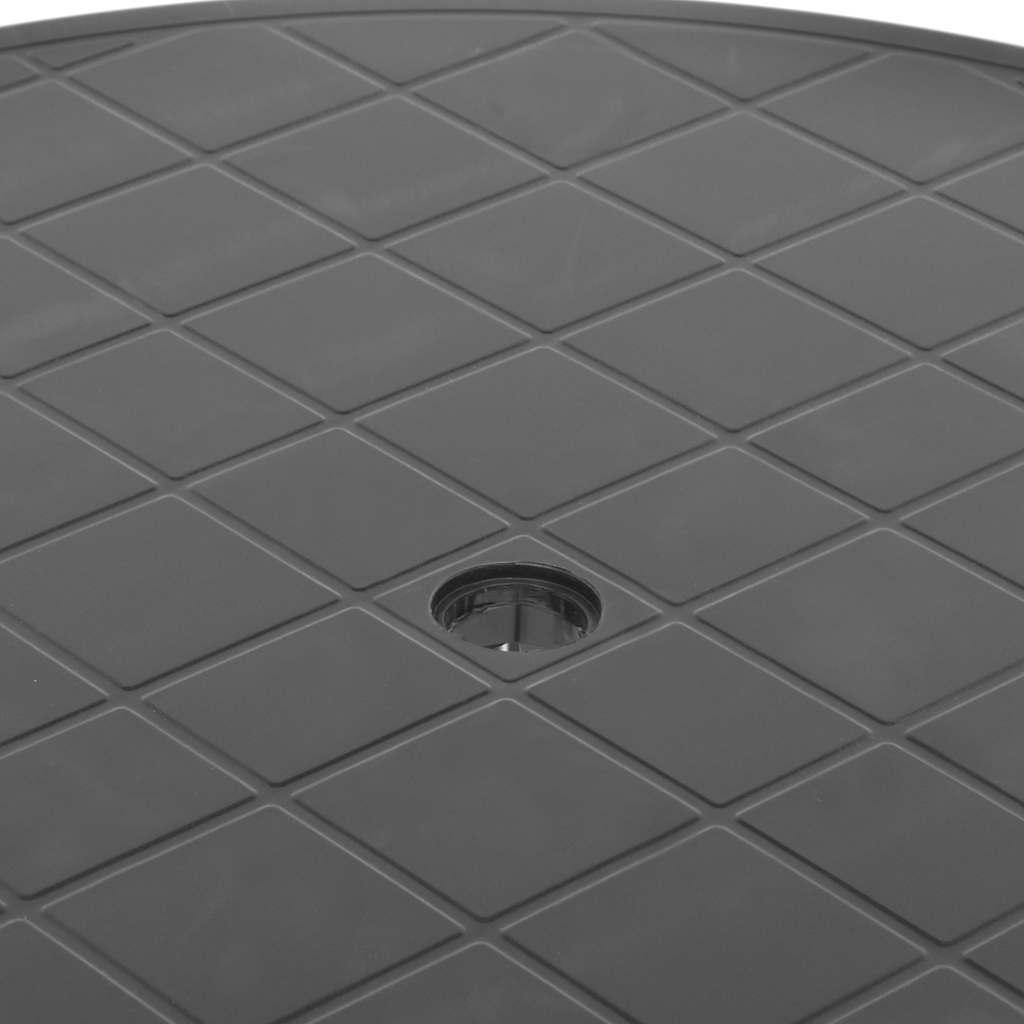 Mesa de jardín de plástico gris antracita 216x90x72 cm