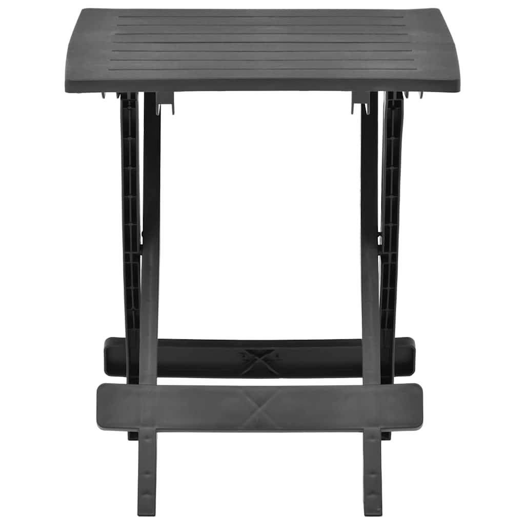Mesa plegable de jardín plástico gris antracita 45x43x50 cm