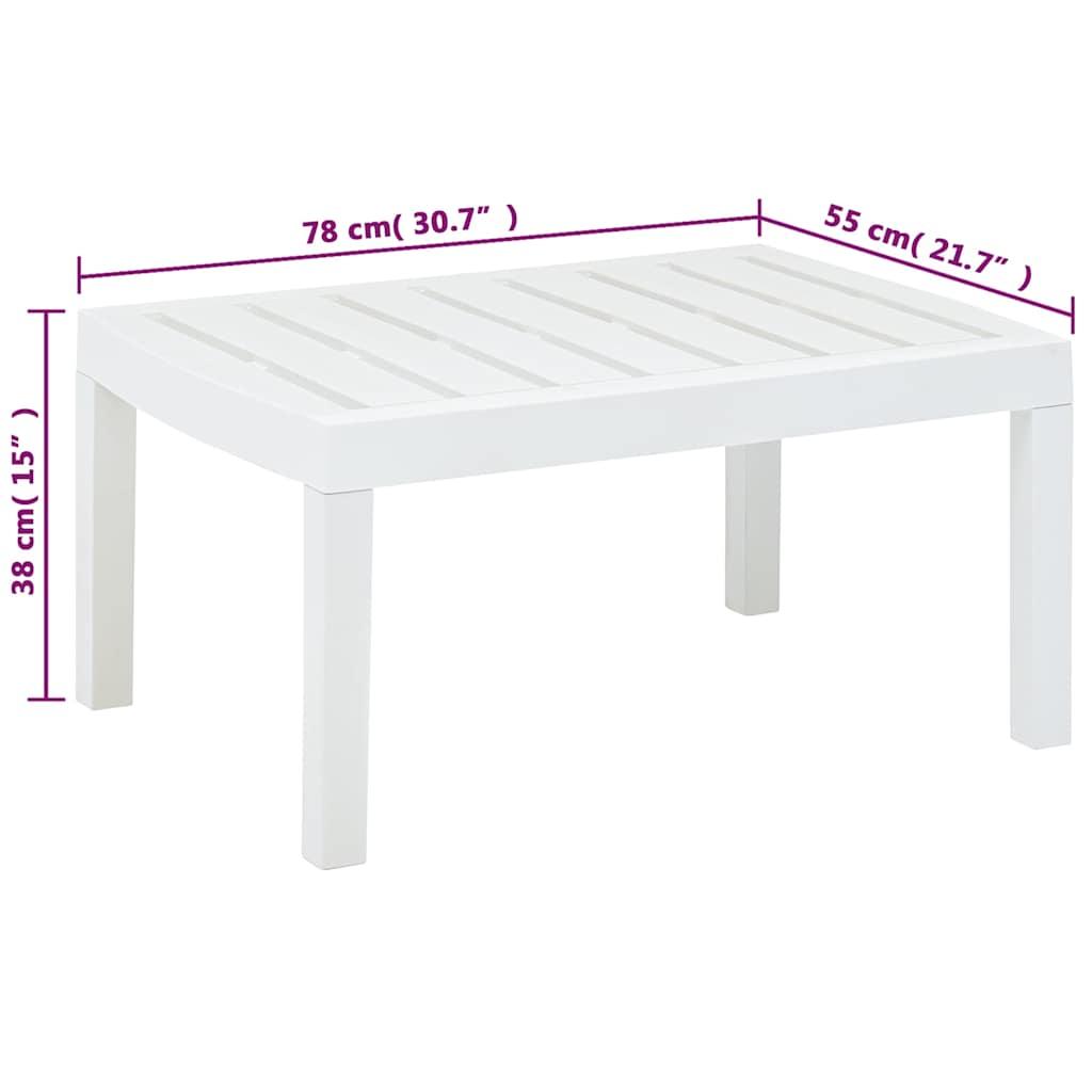 Mesa de jardín de plástico gris antracita 216x90x72 cm