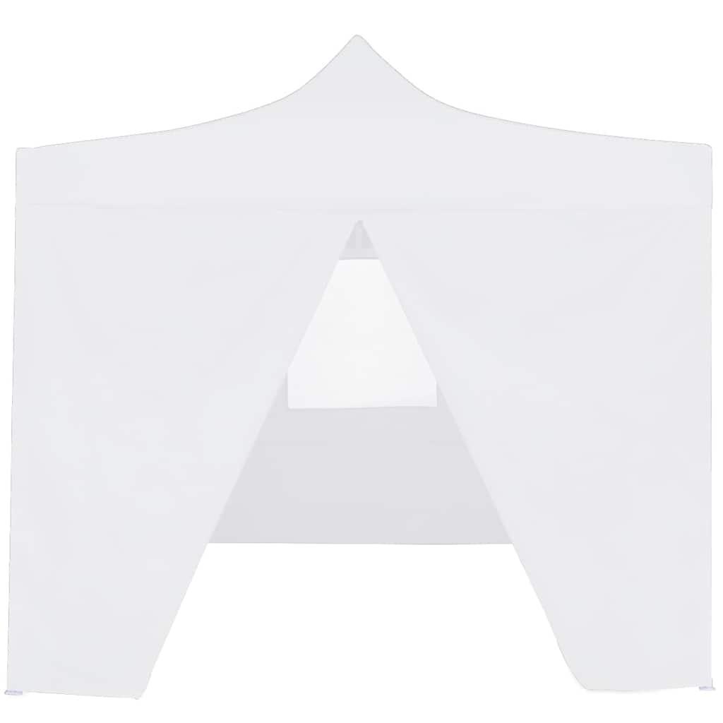 Carpa plegable profesional con 4 paredes acero blanco 280x410x315 cm