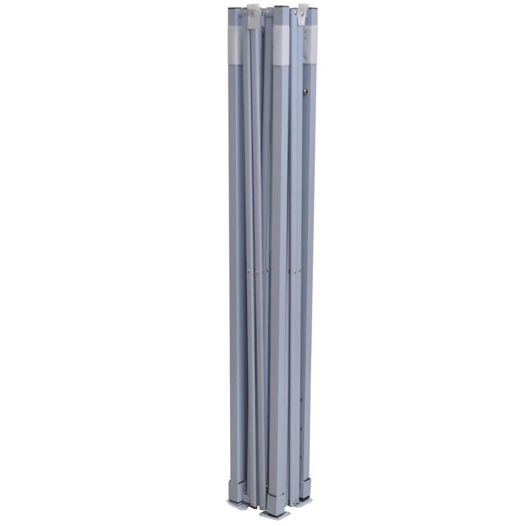 Carpa plegable profesional con 4 paredes acero blanco 280x410x315 cm