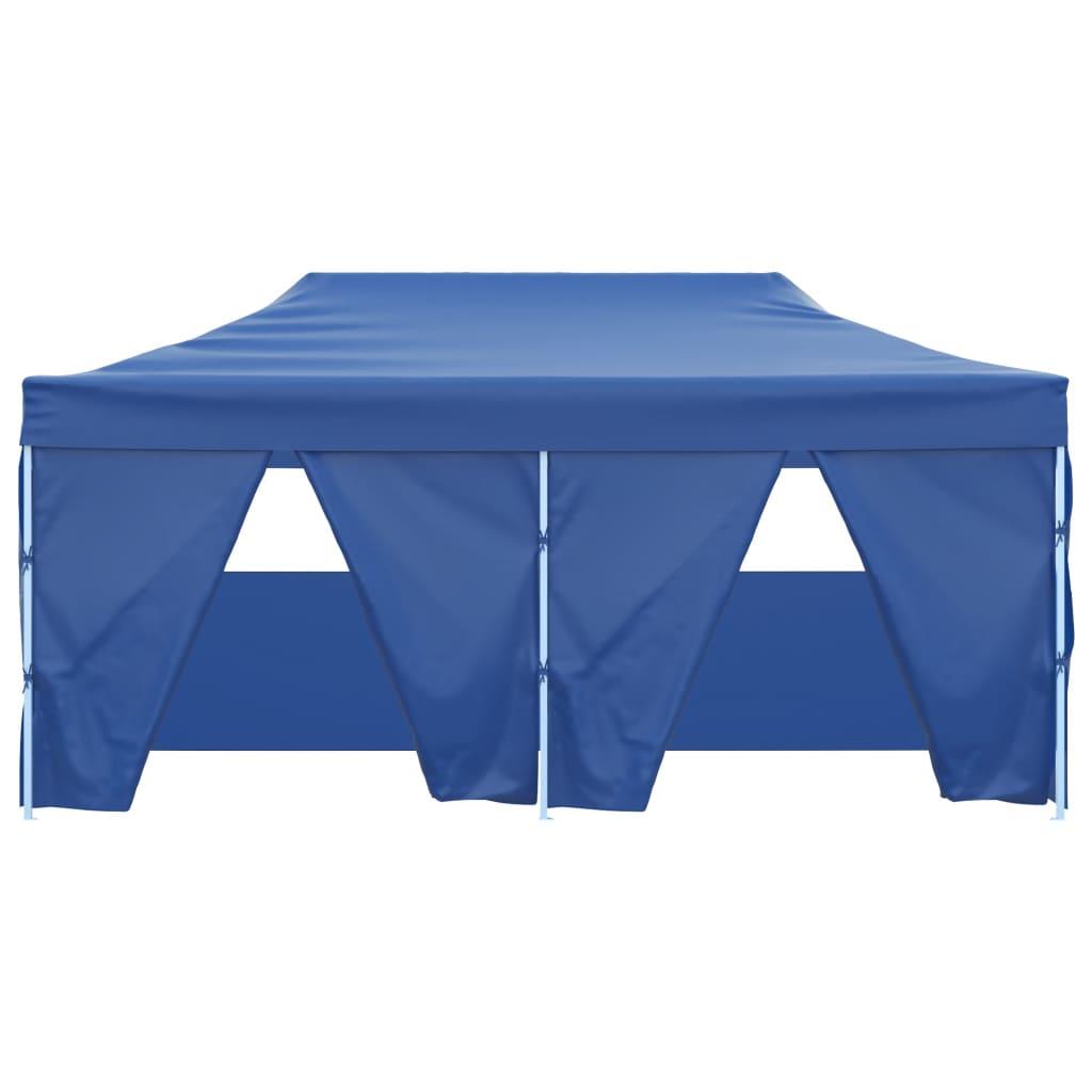 Carpa plegable profesional con 4 paredes acero blanco 280x410x315 cm