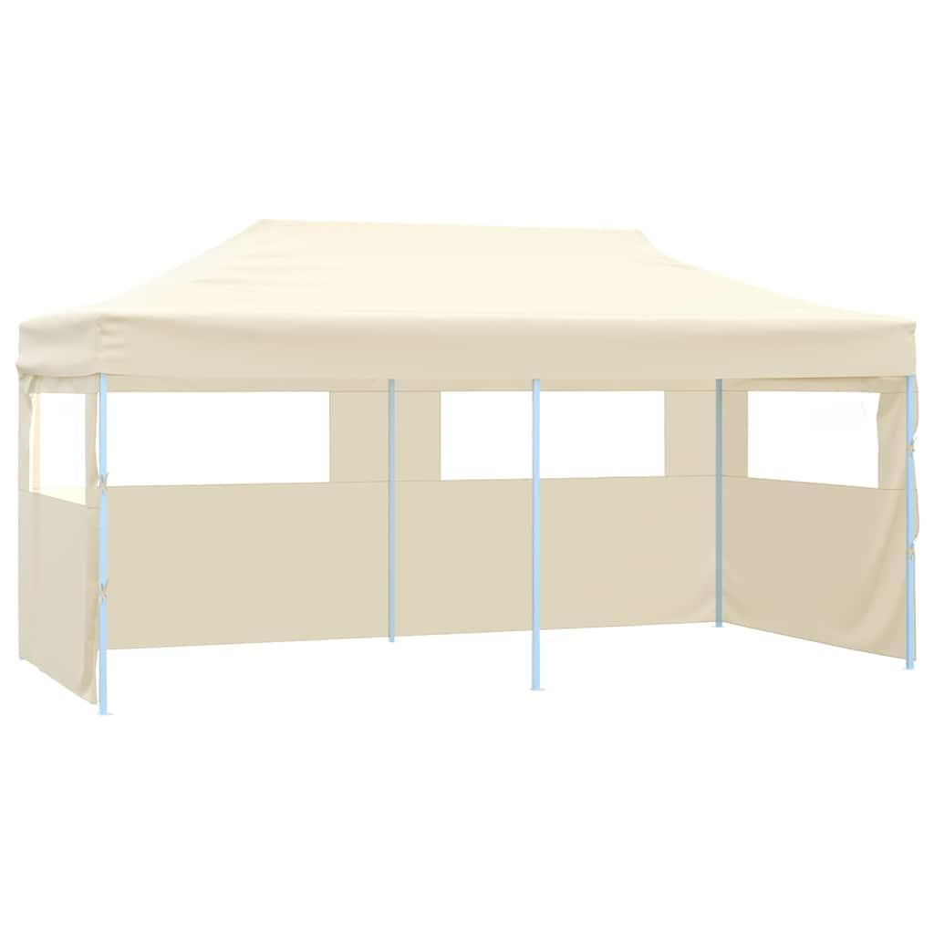 Carpa plegable profesional con 4 paredes acero blanco 280x410x315 cm