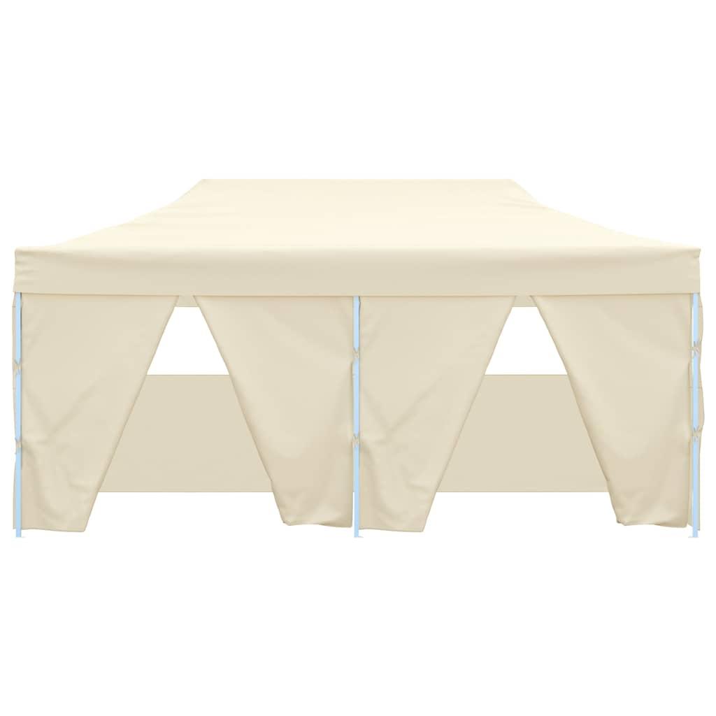 Carpa plegable profesional con 4 paredes acero blanco 280x410x315 cm