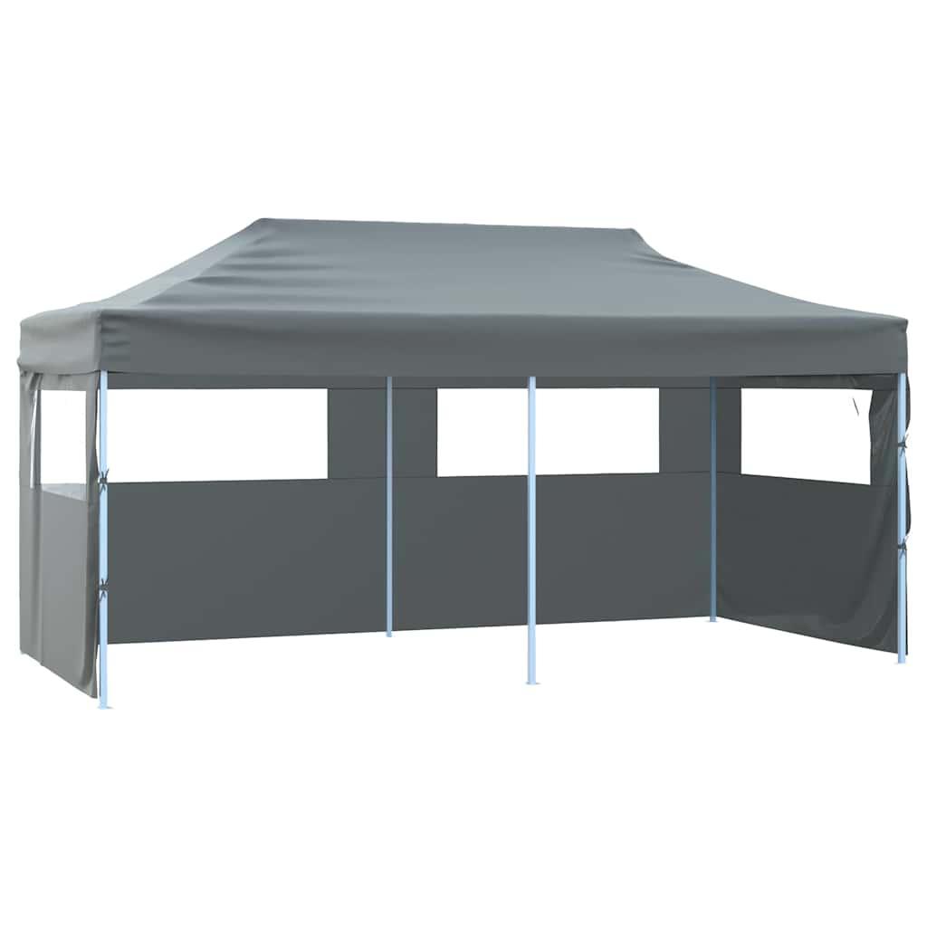Carpa plegable profesional con 4 paredes acero blanco 280x410x315 cm