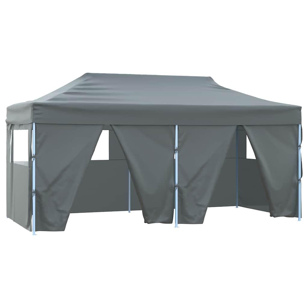 Carpa plegable profesional con 4 paredes acero blanco 280x410x315 cm