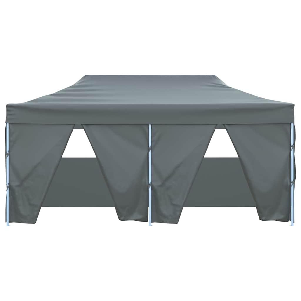Carpa plegable profesional con 4 paredes acero blanco 280x410x315 cm