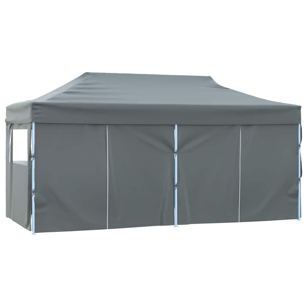 Carpa plegable profesional con 4 paredes acero blanco 280x410x315 cm