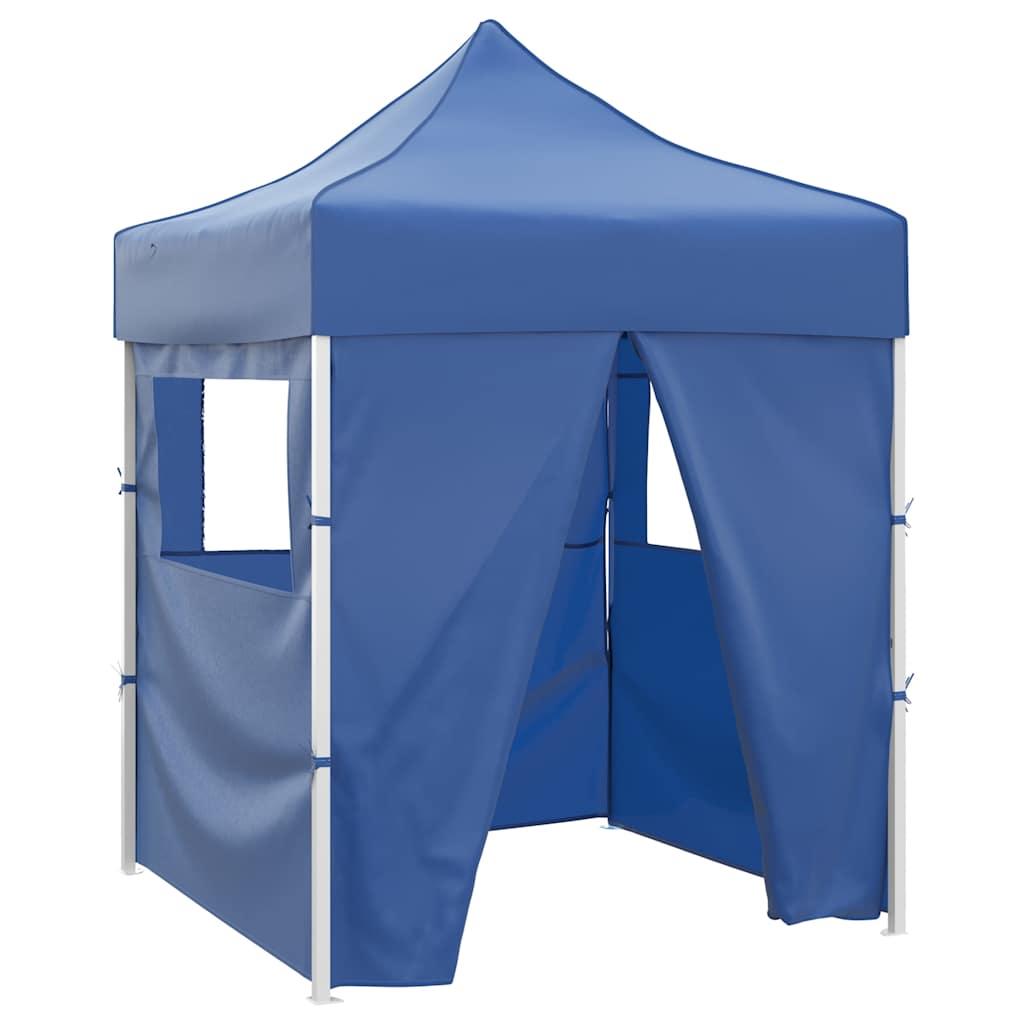 Carpa plegable profesional con 4 paredes acero blanco 280x410x315 cm