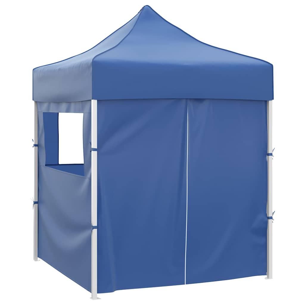 Carpa plegable profesional con 4 paredes acero blanco 280x410x315 cm