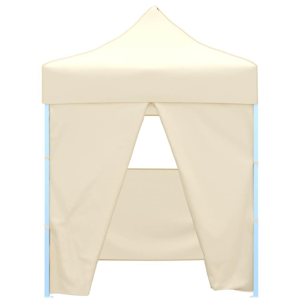 Carpa plegable profesional con 4 paredes acero blanco 280x410x315 cm