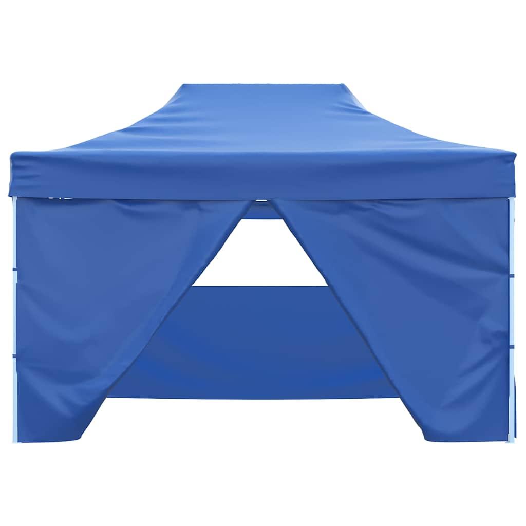 Carpa plegable profesional con 4 paredes acero blanco 280x410x315 cm