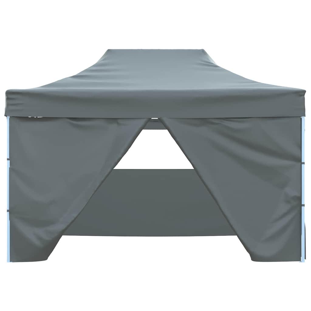 Carpa plegable profesional con 4 paredes acero blanco 280x410x315 cm