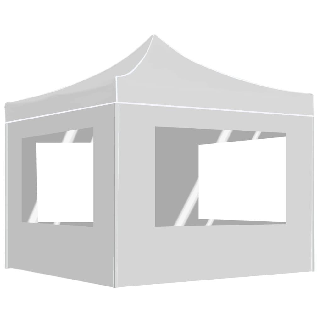 Carpa plegable profesional paredes aluminio color crema 2x2 m
