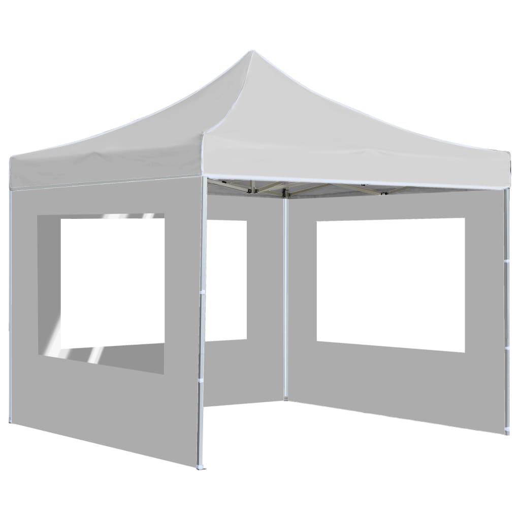 Carpa plegable profesional paredes aluminio color crema 2x2 m