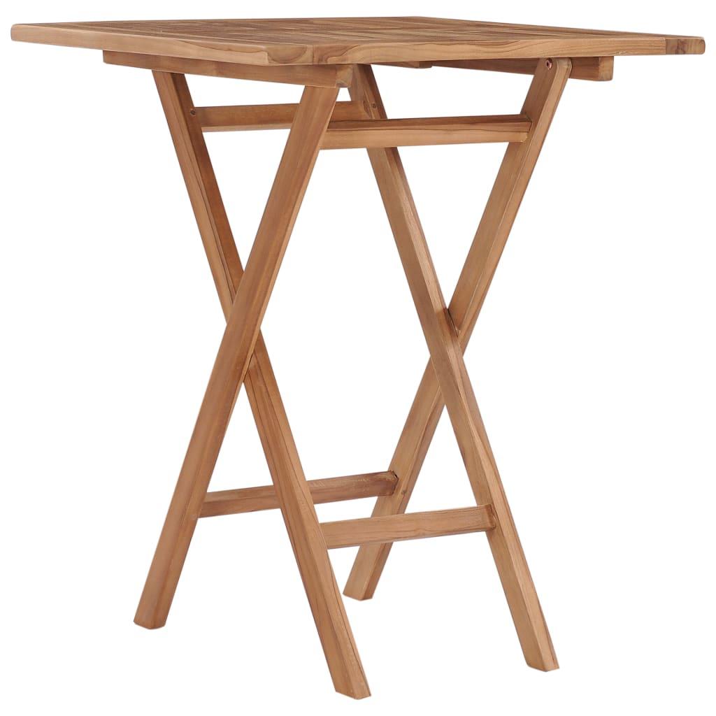 Mesa plegable de jardín madera maciza de teca