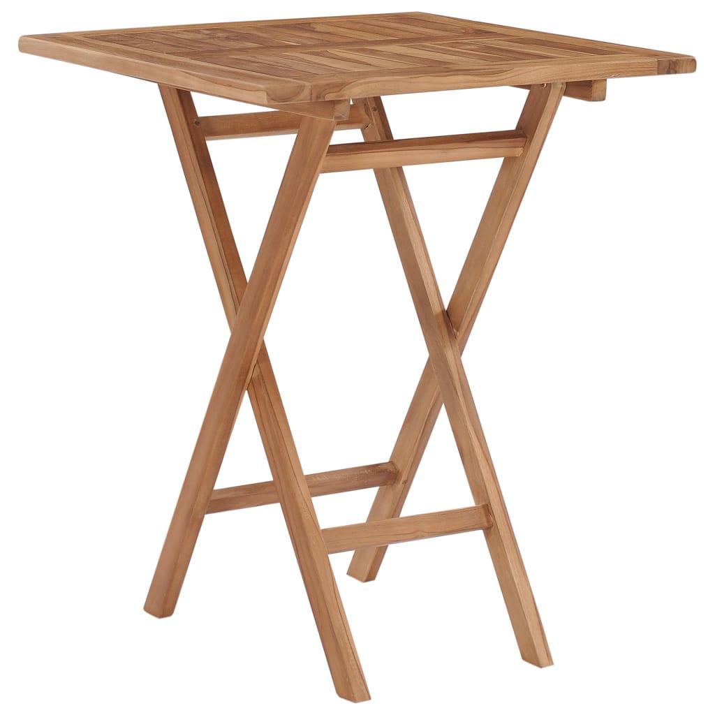 Mesa plegable de jardín madera maciza de teca