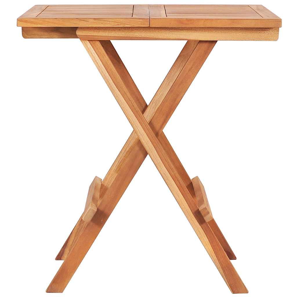 Mesa y sillas de jardín plegables 3 pzas madera maciza de teca