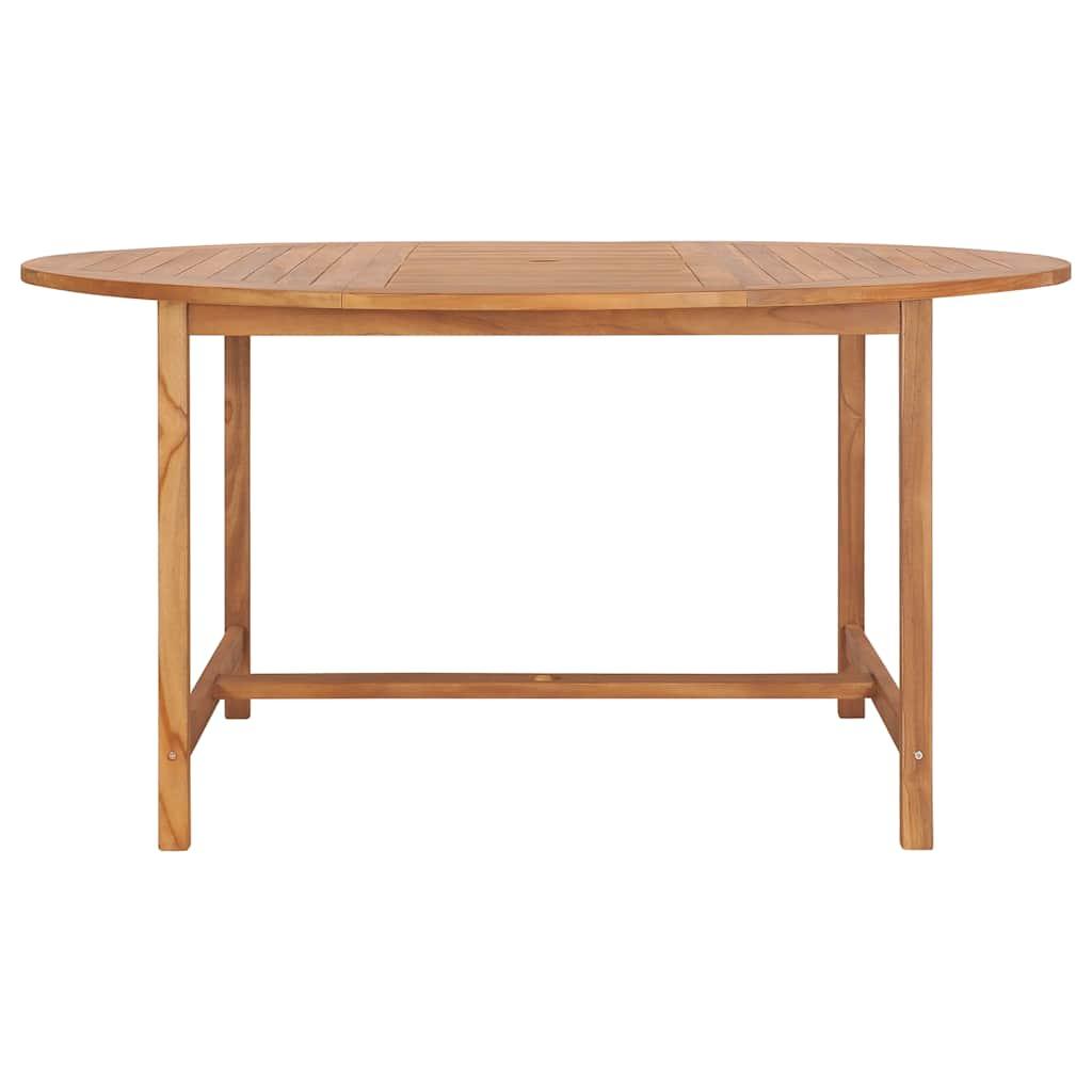 Mesa de jardín de madera de teca maciza 180x90x75 cm