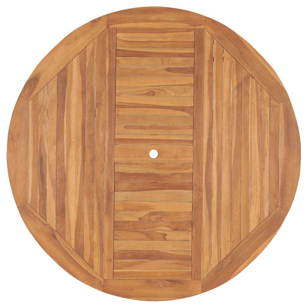 Mesa de jardín de madera de teca maciza 180x90x75 cm