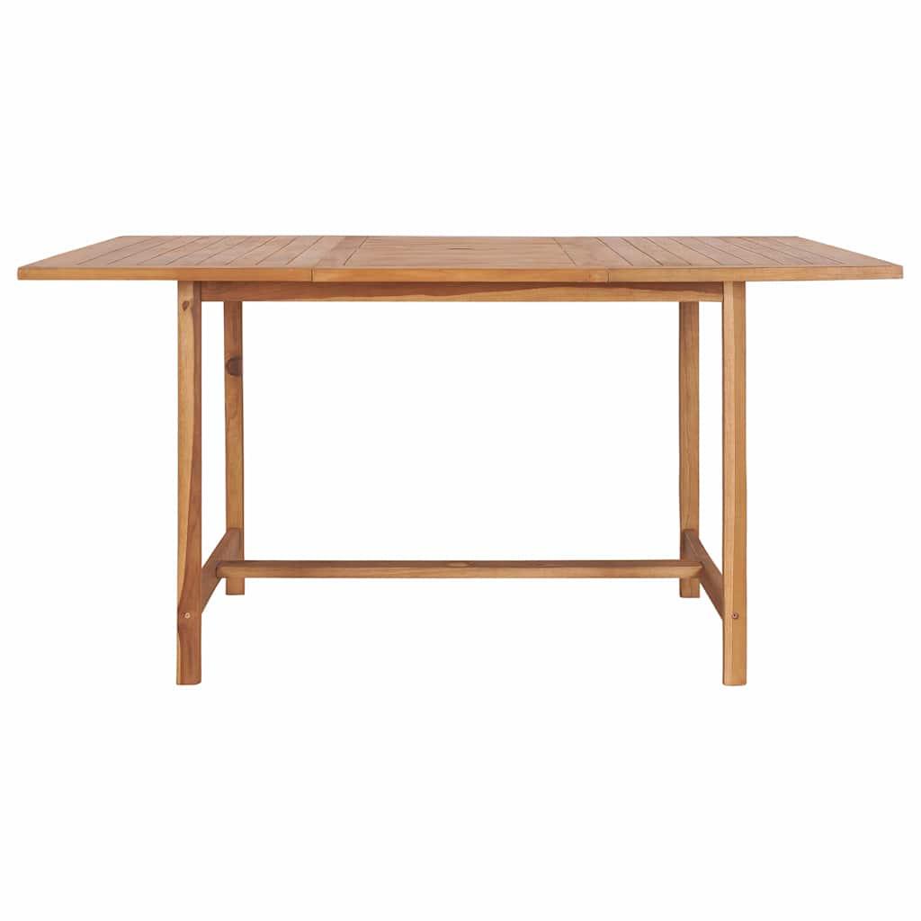 Mesa de jardín de madera maciza de teca 150x150x76 cm