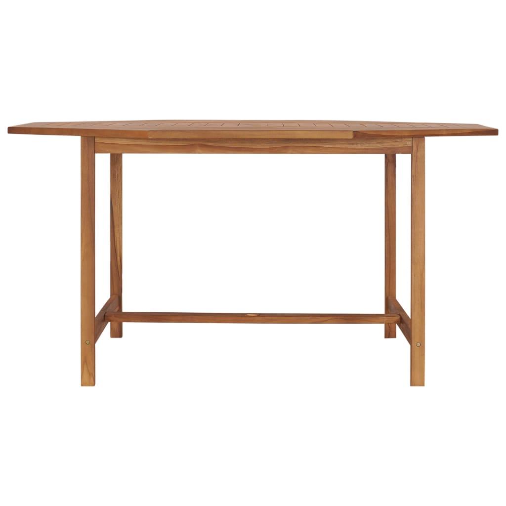 Mesa de jardín de madera maciza de teca 150x150x75 cm