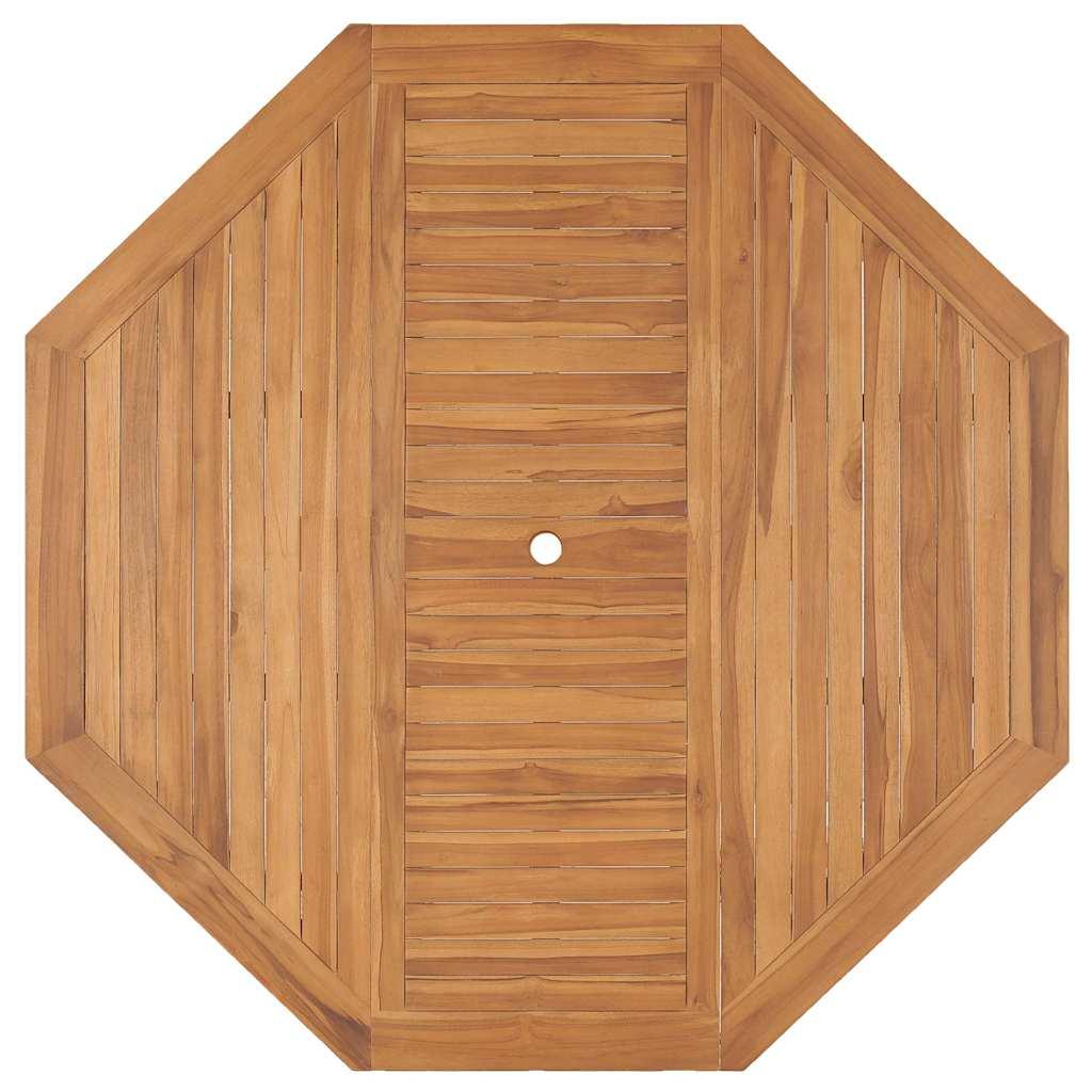 Mesa de jardín de madera maciza de teca 150x150x75 cm