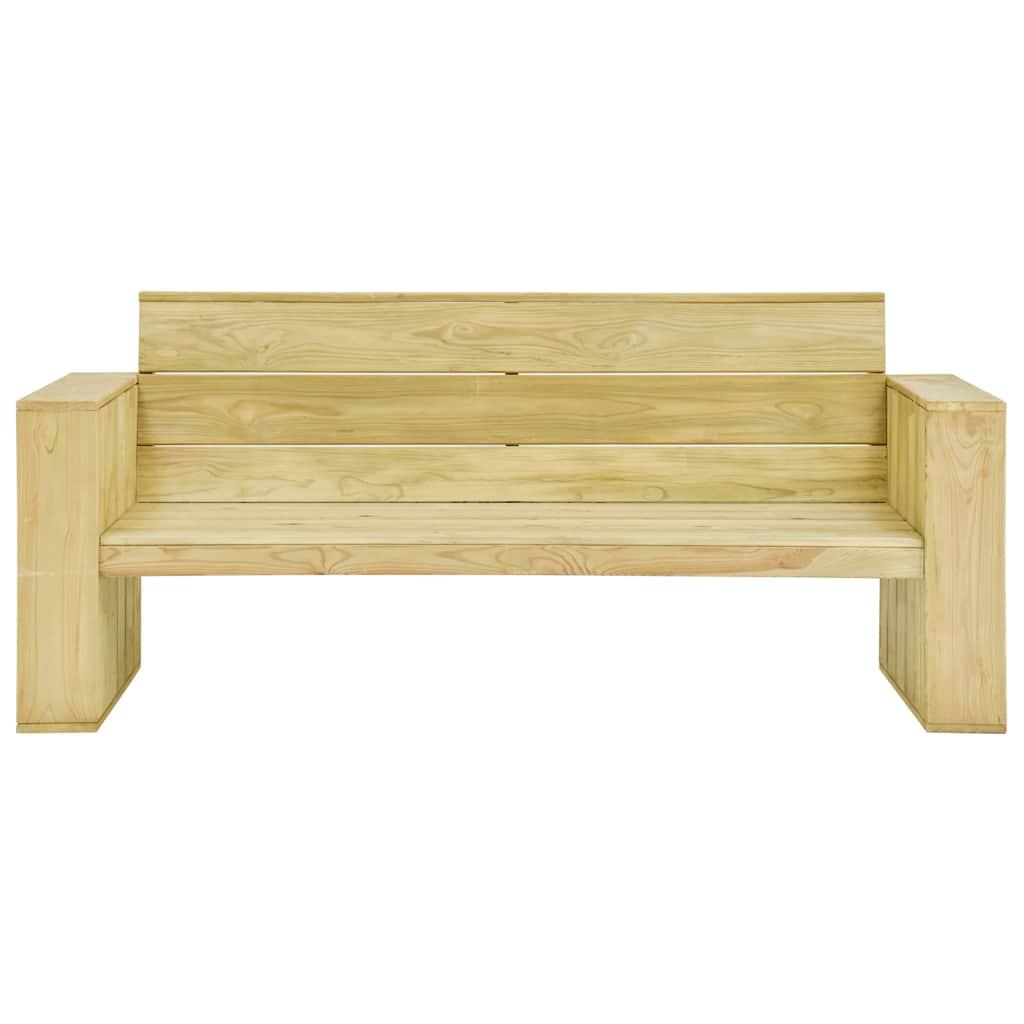 Banco de jardín de madera de pino impregnada 140 cm