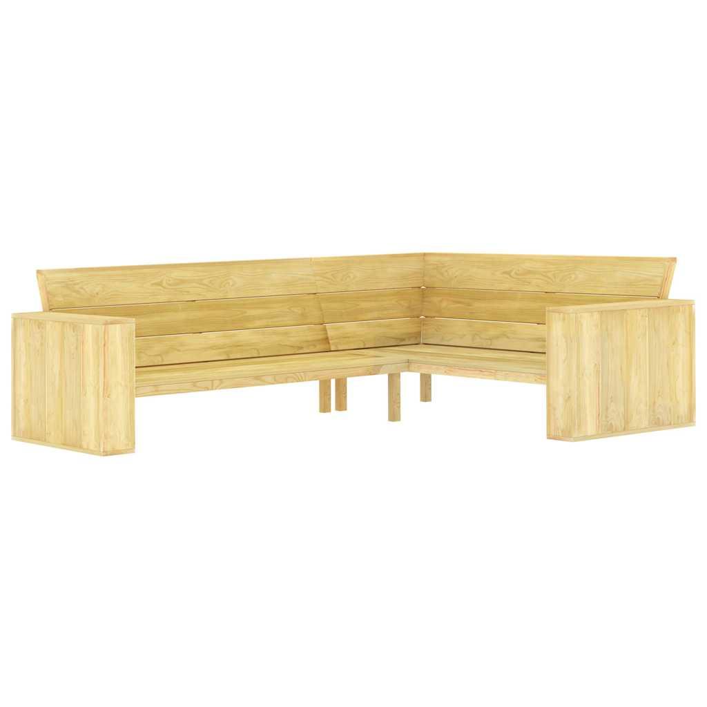 Banco de jardín de madera de pino impregnada 239 cm