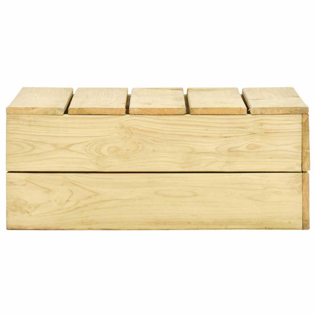 Mesa de jardín de madera de pino impregnada 220x74x75 cm