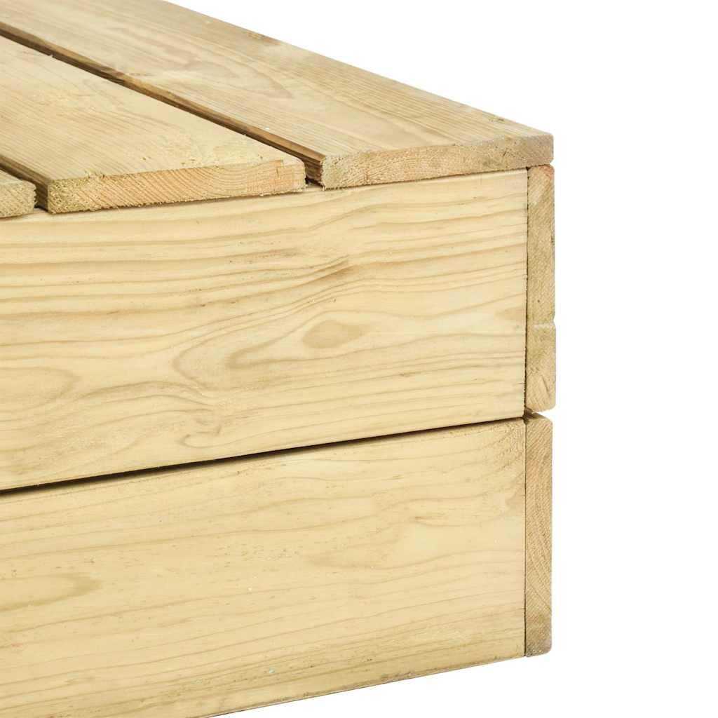 Mesa de jardín de madera de pino impregnada