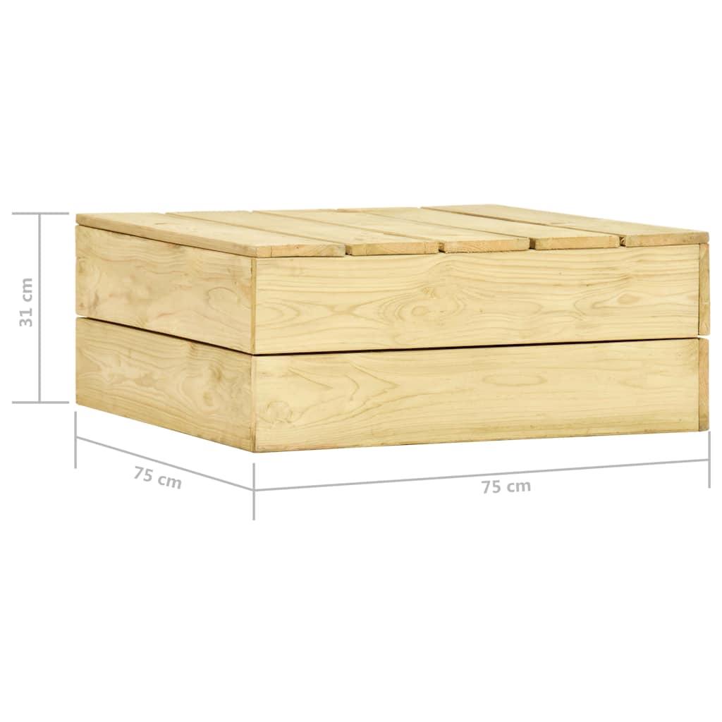 Mesa de jardín de madera de pino impregnada