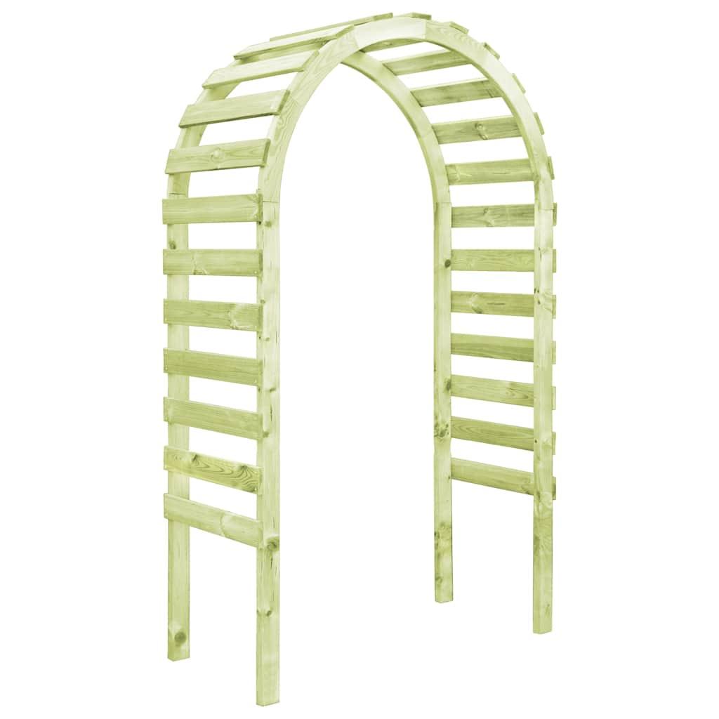 Pérgola de jardín de madera de pino impregnada 200x40x205 cm