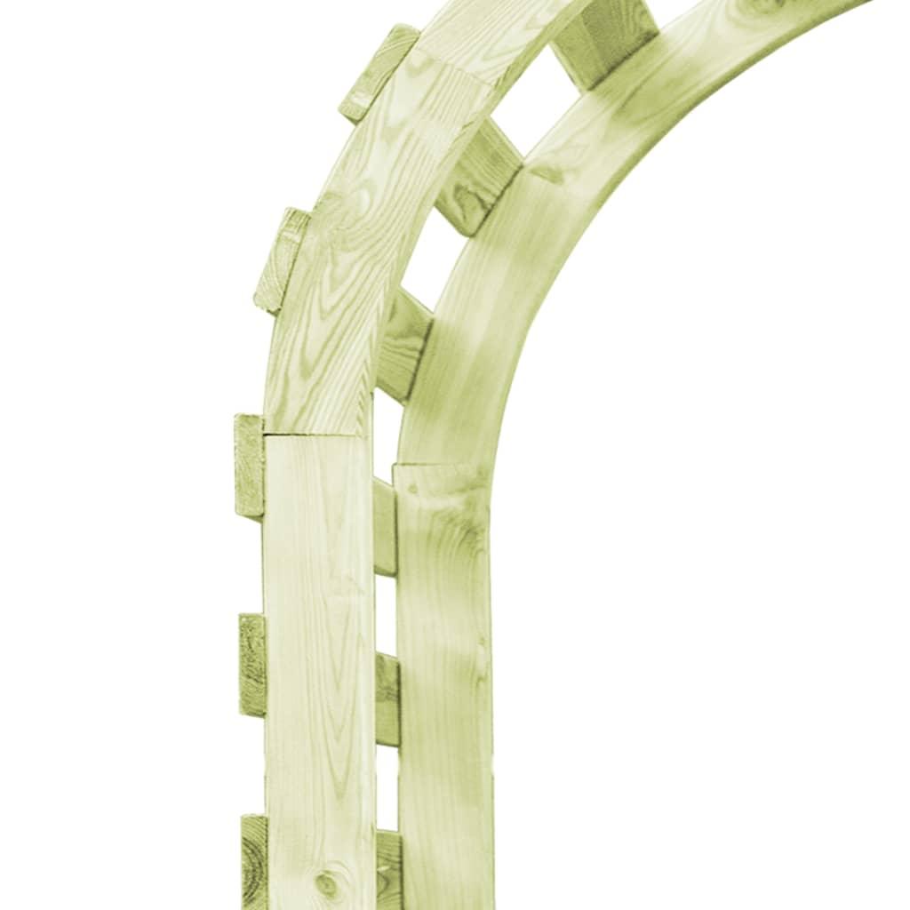 Pérgola de jardín de madera de pino impregnada 200x40x205 cm
