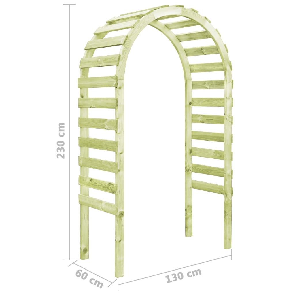 Pérgola de jardín de madera de pino impregnada 200x40x205 cm