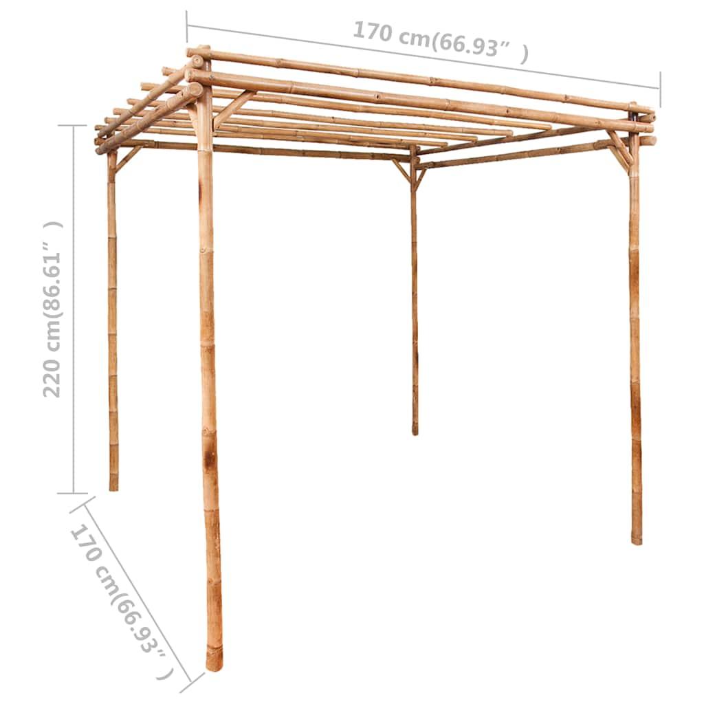 Pérgola de bambú