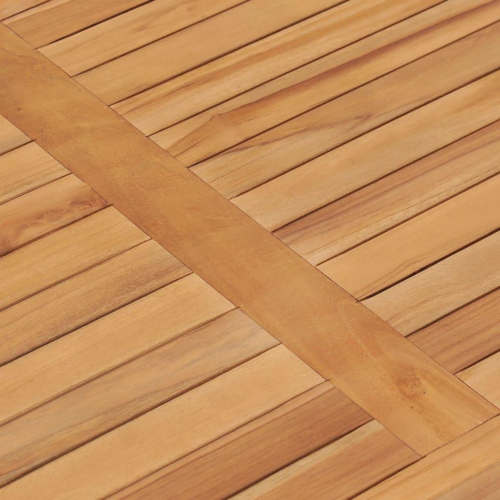 Mesa de comedor para jardín madera maciza de teca 120x70x77 cm