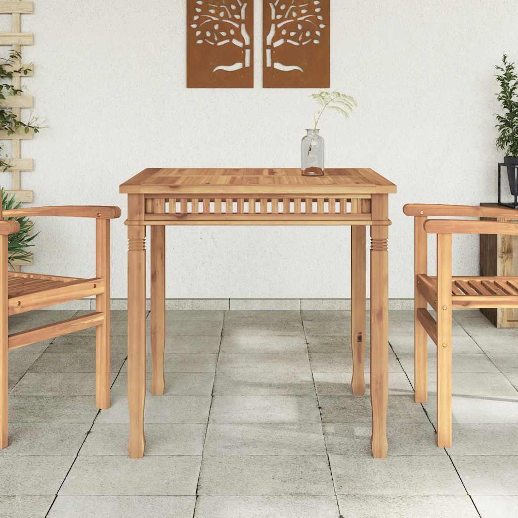 Mesa de comedor para jardín madera maciza de teca 120x70x77 cm