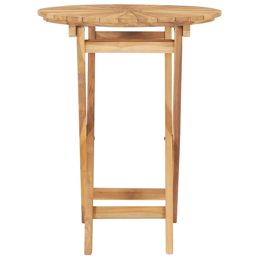 Mesa de jardín plegable madera maciza de teca 110x110x75 cm