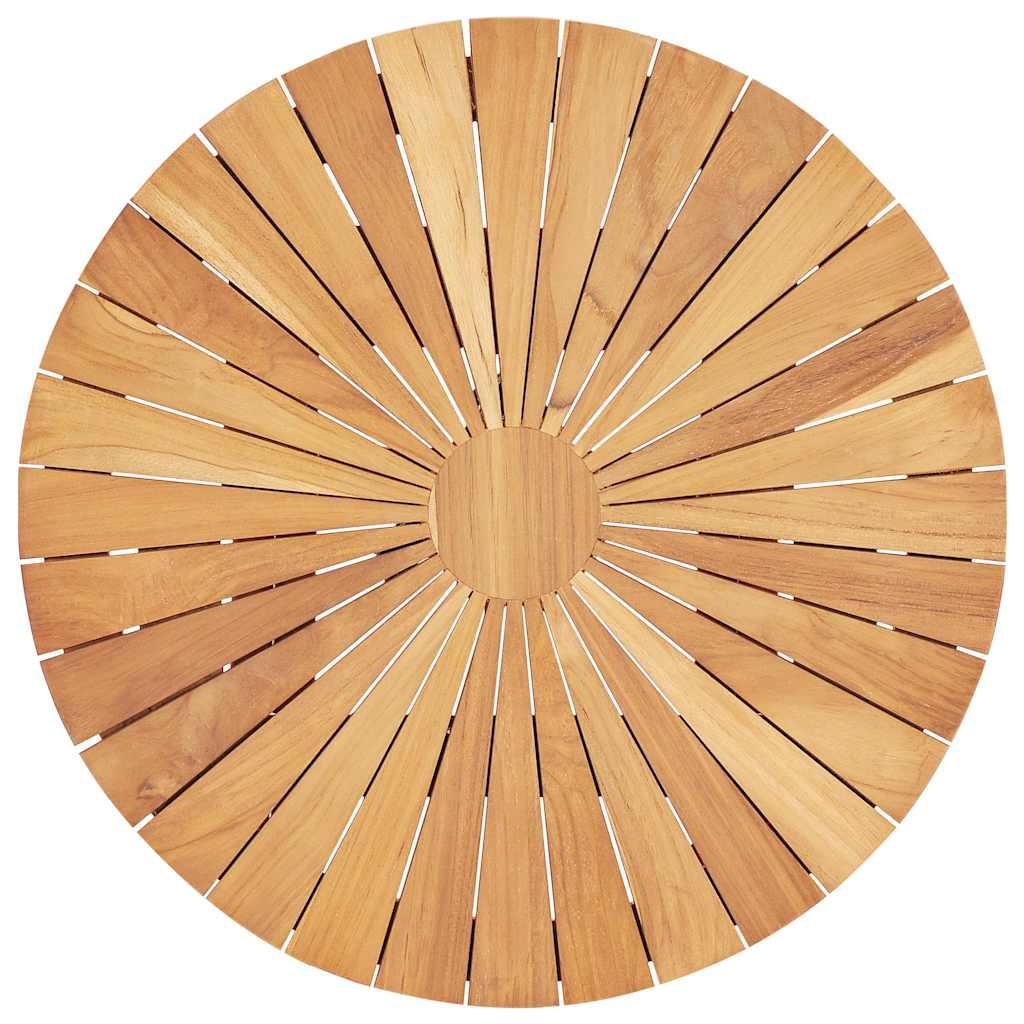 Mesa de jardín plegable madera maciza de teca 110x110x75 cm